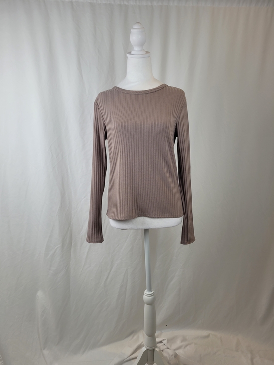 Olivia Rae Tops - Olivia Rae Mauve Ribbed Long-Sleeve Tee